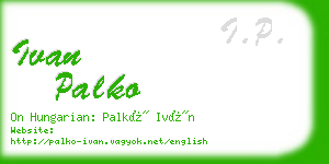 ivan palko business card